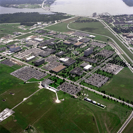 image of airel view of Johnson Space Center