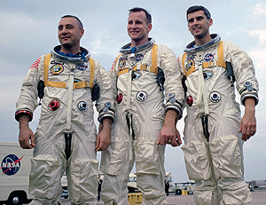 image of Roger Chafee, Edward White and Gus Grissom 