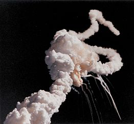 image of Challenger explosion