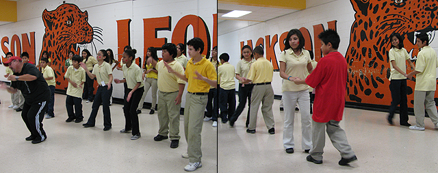 Jackson Middle Schoolers dancing
