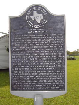 Jane Cazneau historical marker