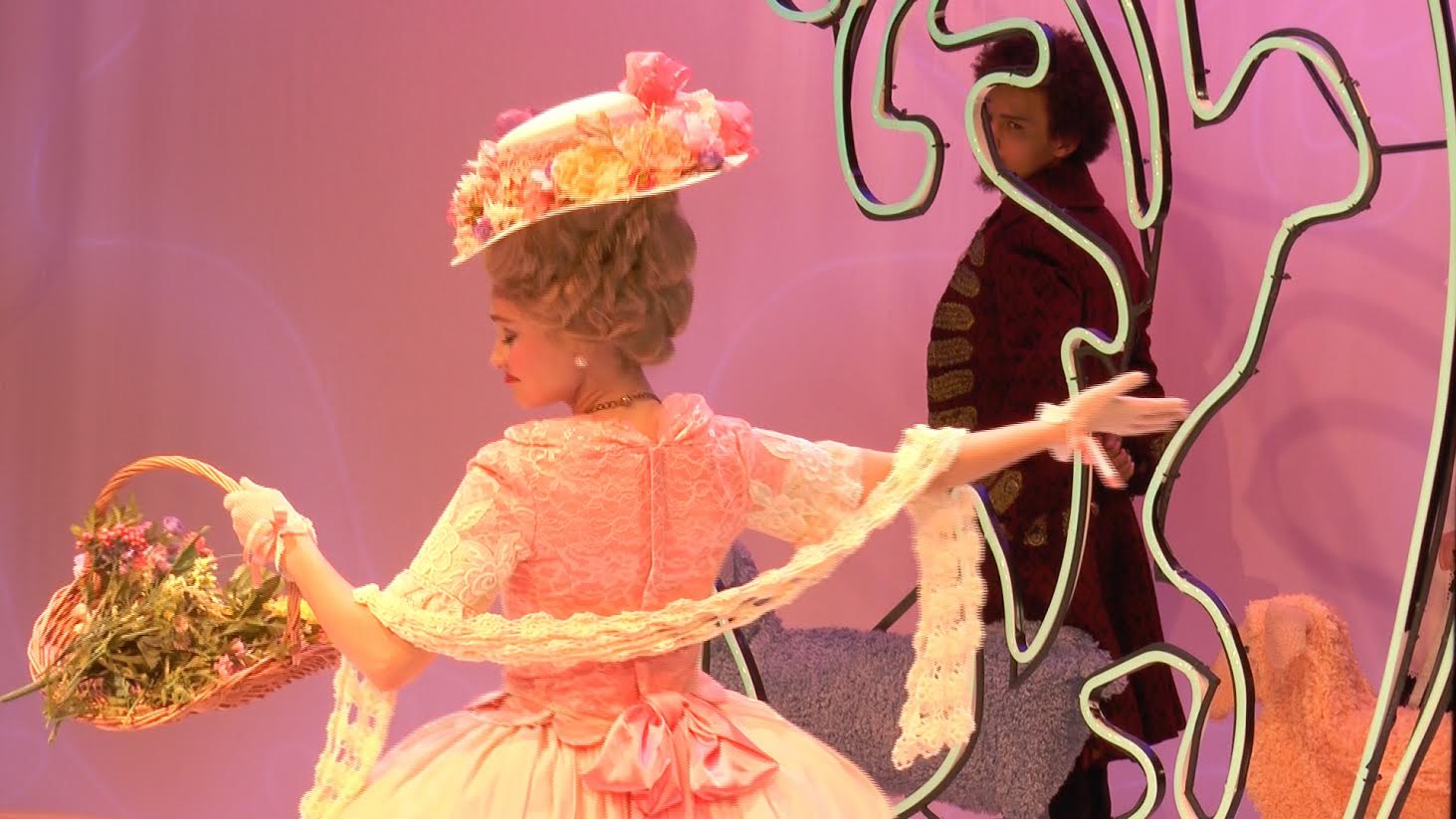 Emily Neves as Marie Antoinette.