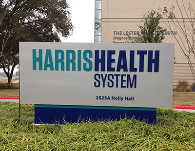 Harris Health System sign