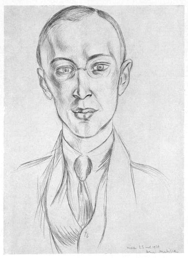 Henri Matisse drawing of Prokofiev