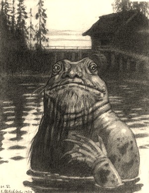 Vodyanoy, the Water Sprite. Illustration by Ivan Yakovlevich Bilibin.