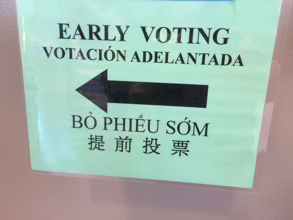 Early voting sign