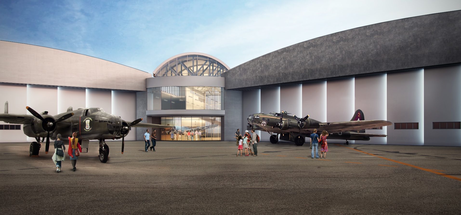 A rendering of the new facility at Ellington Field.