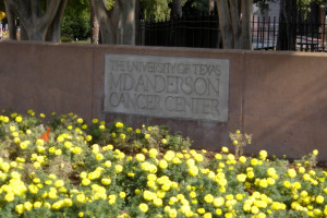 sign reads The University of Texas MD Anderson Cancer Center