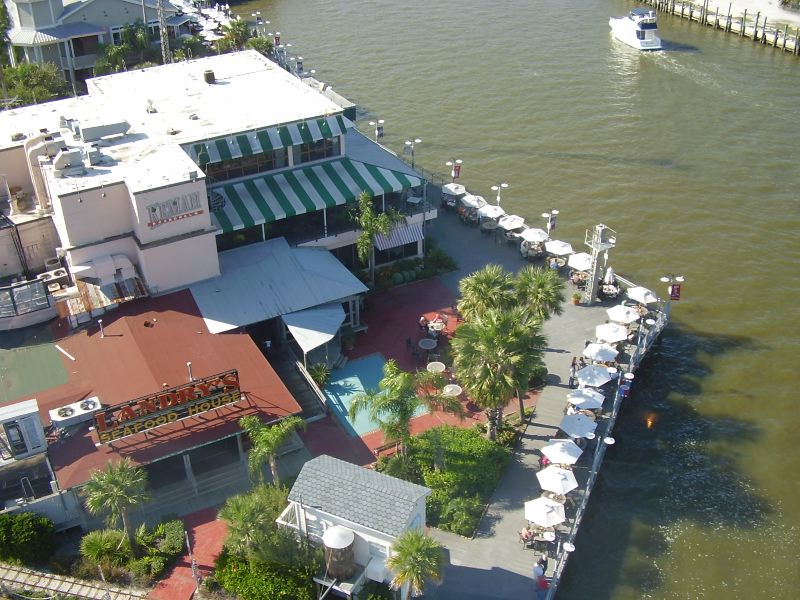 Overhead view of Landry's Seafood in Kemah