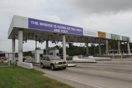toll booths at ship channel bridge
