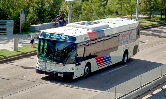20 Metro Bus in downtown Houston