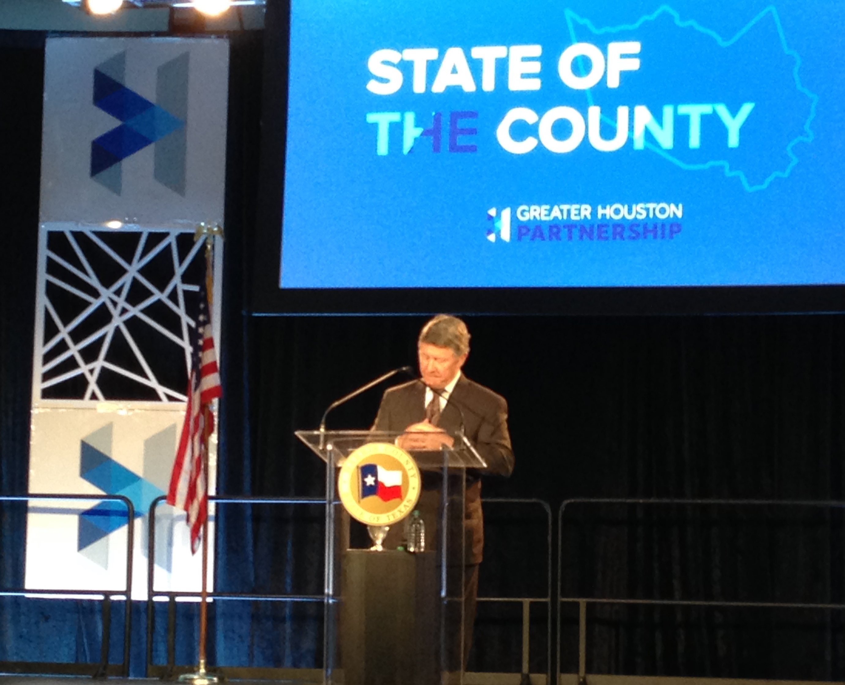 Harris County Judge Ed Emmett delivered his ninth State of the County Address at Houston's NRG Center and underlined that improving the county's transportation is one of its main challenges.