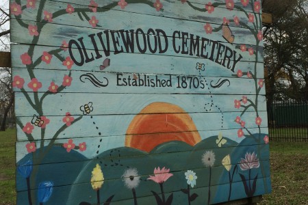 Picture of Olivewood Cemetery's sign