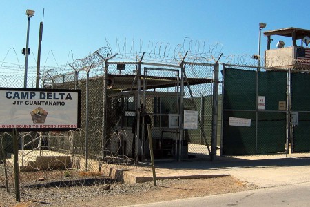 The entrance to Camp 1 in Guantanamo Bay's Camp Delta.