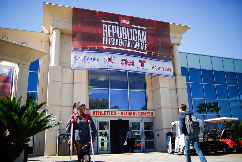 GOP sign at the University of Houston