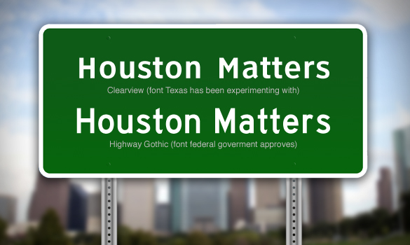 Highway Sign Font Comparison