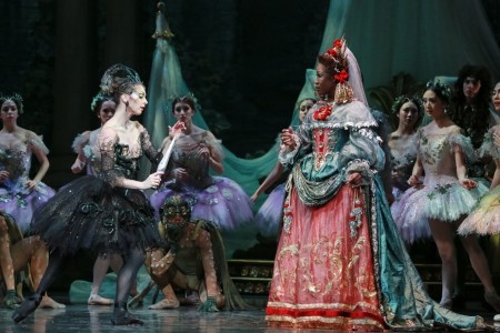 The Sleeping Beauty: Melody Mennite (Carabosse), Lauren Anderson (the Queen), and Artists of Houston Ballet