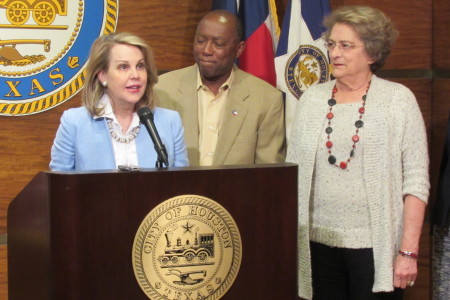 Houston Mayor Sylvester Turner announces Carrin Patman as his choice for Metro Chairman.