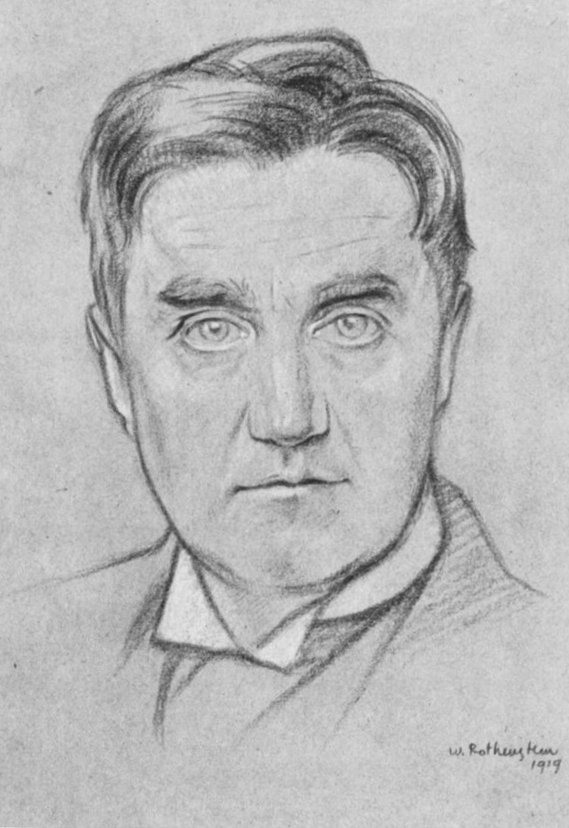 A portrait of Vaughan Williams in 1919 by William Rothenstein