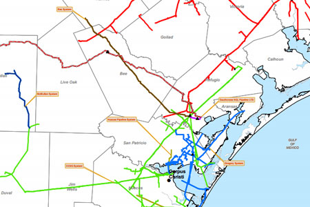 pipeline map Southcross Energy Partners