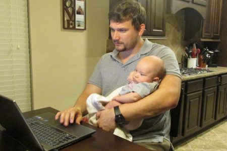 Daniel Porter, 32, is earning his masters in education from WGU Texas. He said that the focus on skills and content lets him go at his own pace and also care for his baby daughter, Lucy.