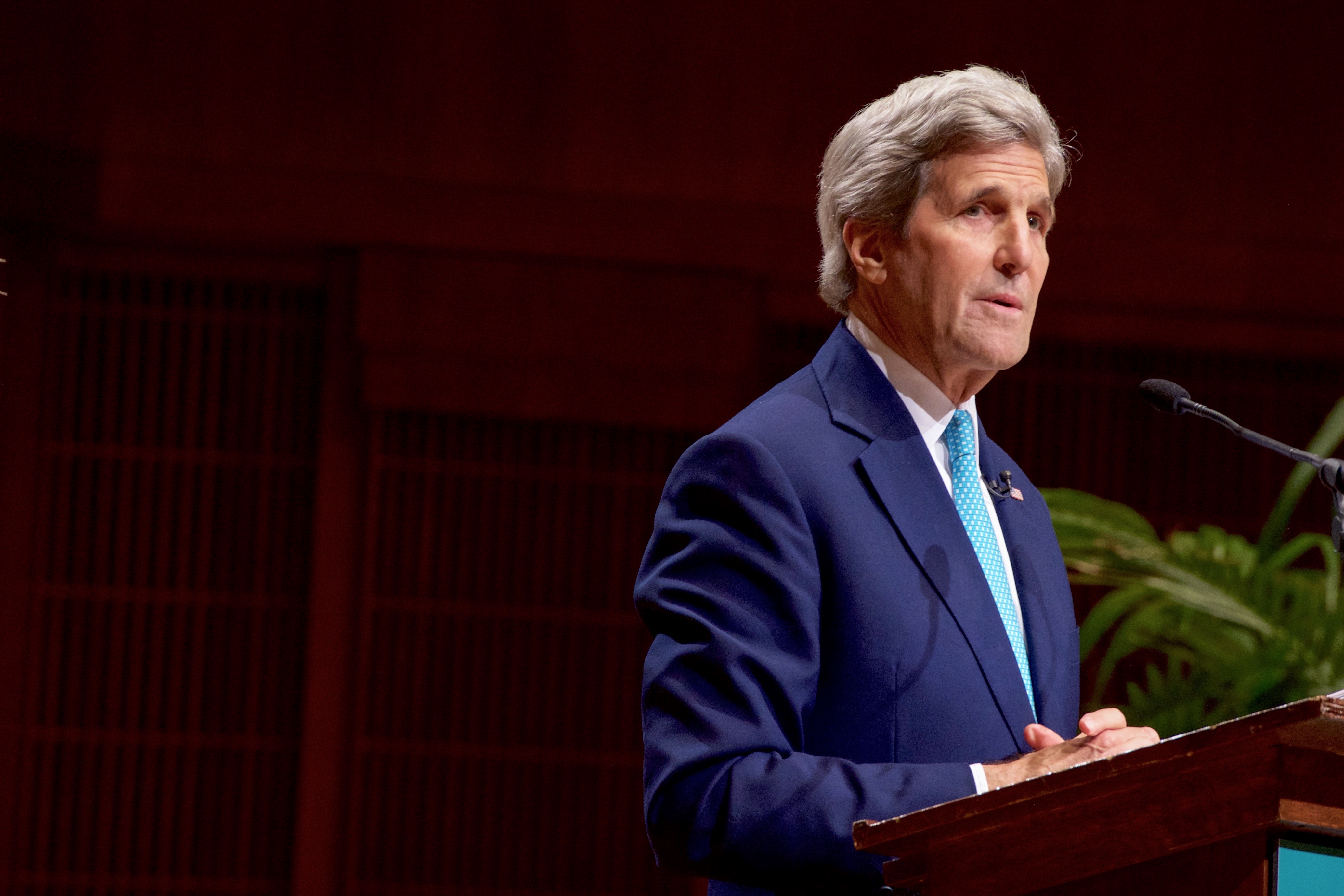 Secretary Kerry Delivers a Speech