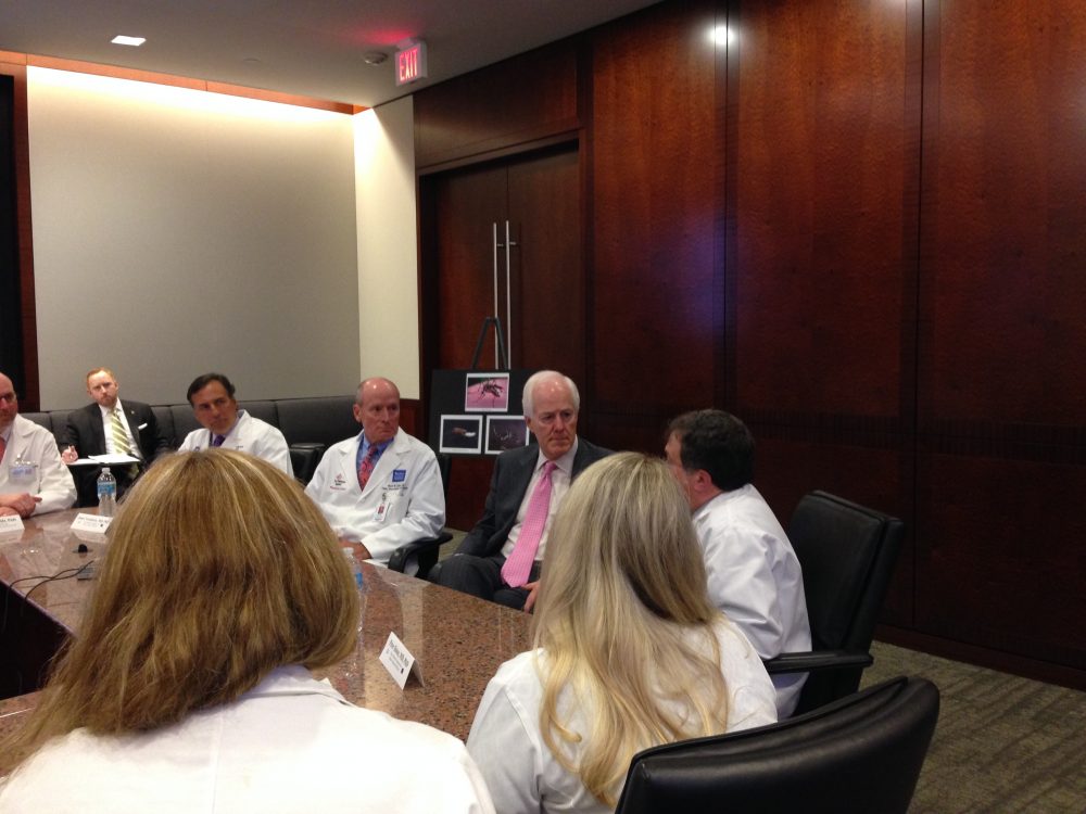 Senator John Cornyn attends Zika Roundtable