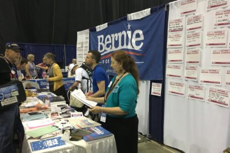 Bernie for President booth