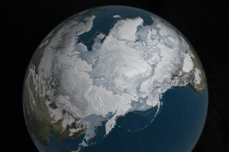Arctic sea ice was at a record low wintertime maximum extent for the second straight year. At 5.607 million square miles, it is the lowest maximum extent in the satellite record, and 431,000 square miles below the 1981 to 2010 average maximum extent.