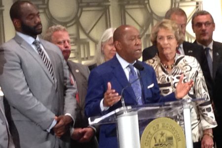 Houston Mayor Sylvester Turner announced the preliminary reform to the City's pension system during a press conference held at City Hall.