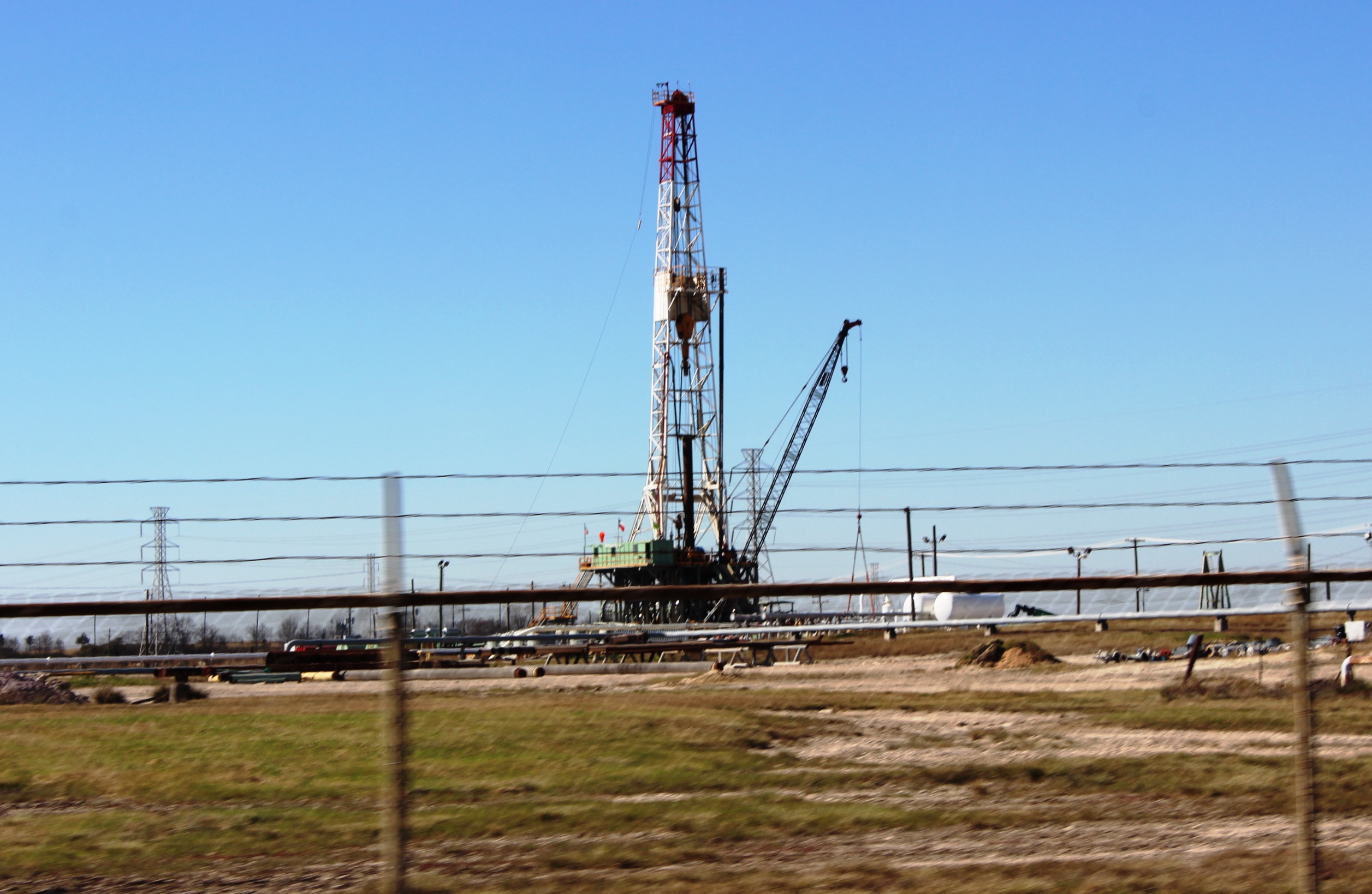 Drilling rig on Houston's southside