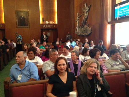 Several residents of Near Northside and other Houstonians who support a civility ordinance for that neighborhood attended the City Council meeting and asked its members to enact the measure.