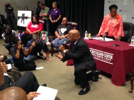 U.S. Congressman John Lewis participated in a forum about gun control held at Texas Southern University.