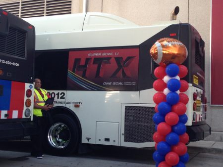 METRO buses will announce Super Bowl LI on its windows.