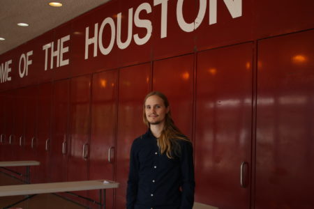 graduated at the top of his class this month at the University of Houston's College of Education.