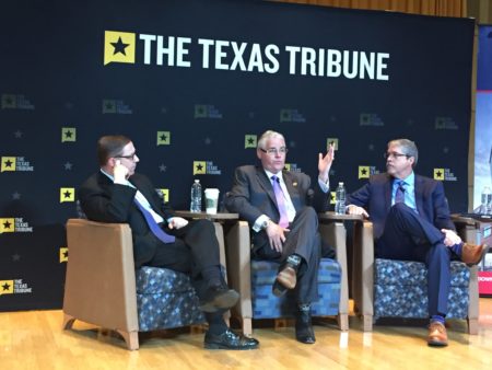 State Rep. Dan Huberty, R-Humble, and Sen. Larry Taylor, R-Friendswood, spoke with the Texas Tribune's Evan Smith at a public education symposium Friday.