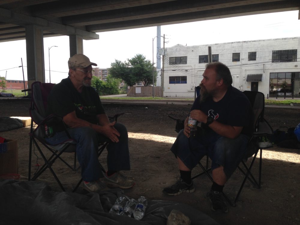 Billy Pierce and William Tucker live in a homeless encampment located just around the corner from Minute Maid Park. They say they don't have a problem with the ordinance and will respect the new rules.