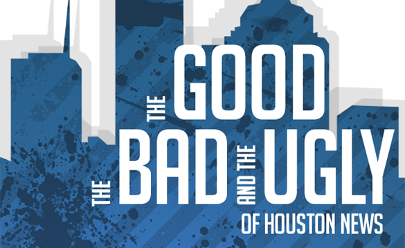 The Good, The Bad, and The Ugly logo in blue and white
