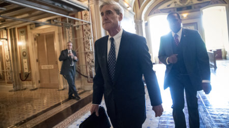 Special counsel Robert Mueller departs after a closed-door meeting in June with members of the Senate Judiciary Committee. There are two bipartisan proposals aimed at making sure he is not fired from that post.