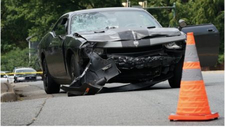 Damaged Car In Charlottesville