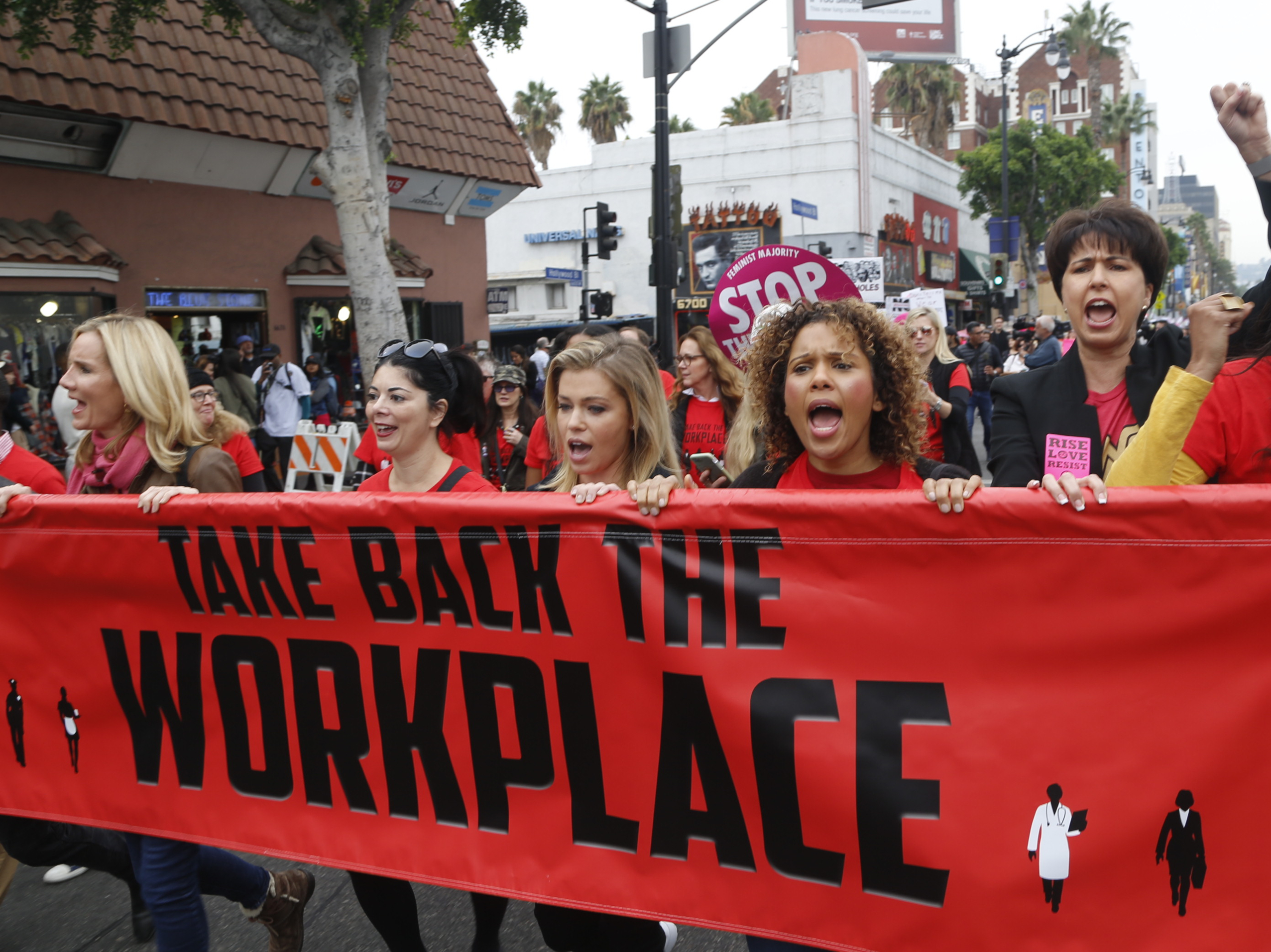 Participants march against sexual assault and harassment at the #MeToo March in the Hollywood section of Los Angeles last month.