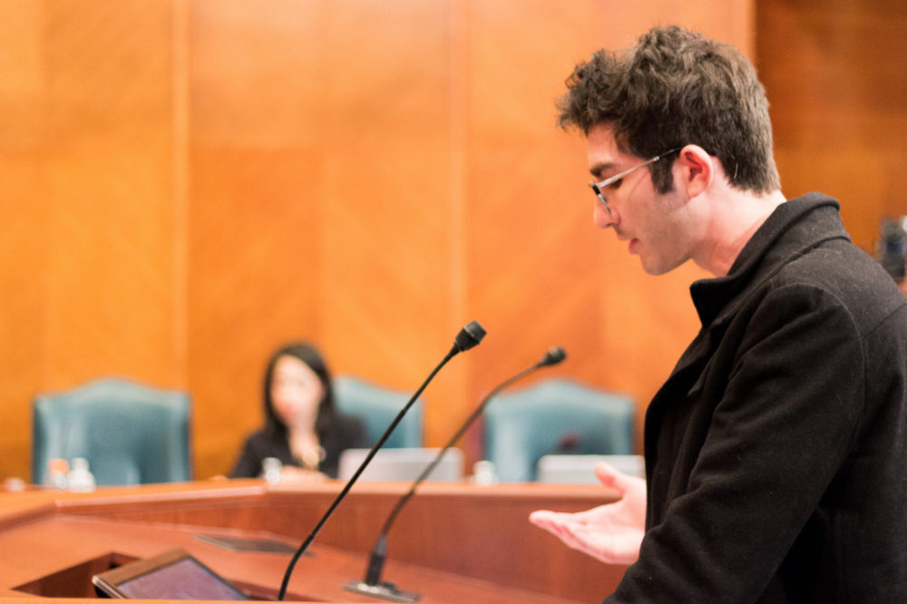 Daniel Cohen, of Indivisible Houston, addressed the Houston City Council on December 19, 2017, on the topic of net neutrality and proposed that the City relaxes the rules regarding the creation of municipal Internet service providers.