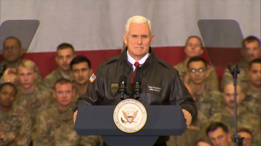 Vice President Mike Pence surprises troops in Afghanistan.
