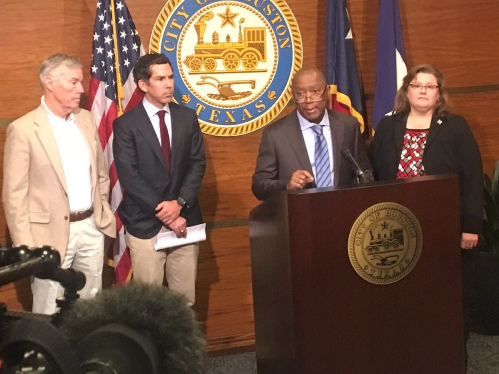 Houston Mayor Sylvester Turner says that City drinking water remains safe.