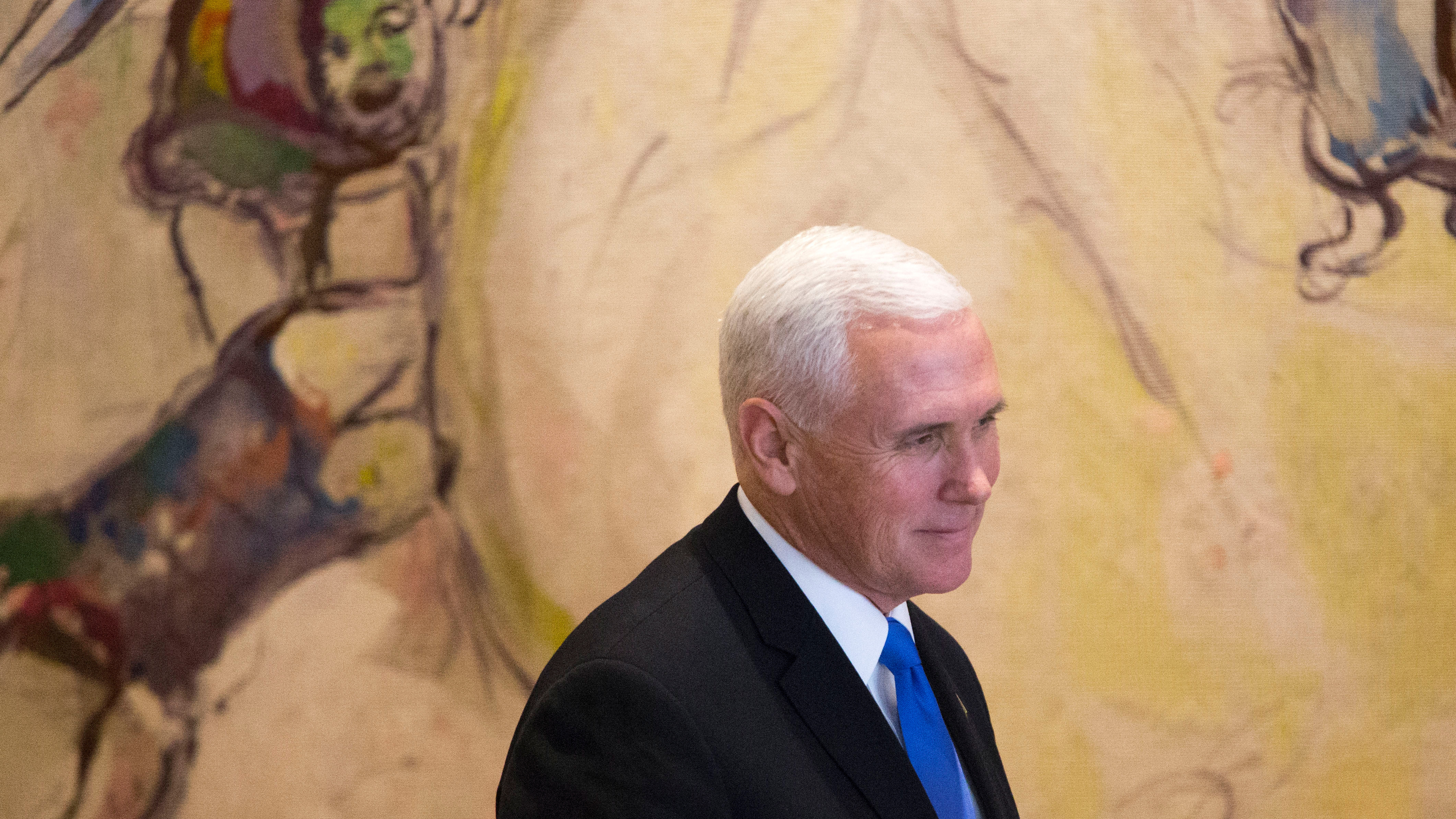Vice President Mike Pence addressed the Knesset, Israel's parliament, in Jerusalem on Monday. He said a new U.S. embassy would open in the city by the end of next year.
