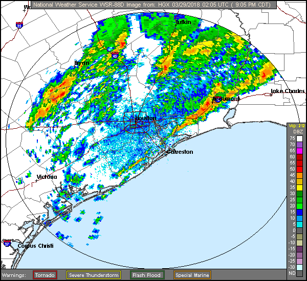 Heavy rains move across Texas.

