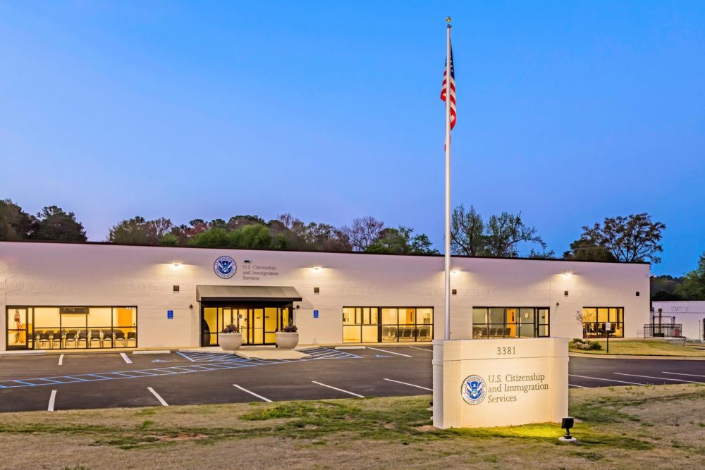 A U.S. Citizenship and Immigration Services office.