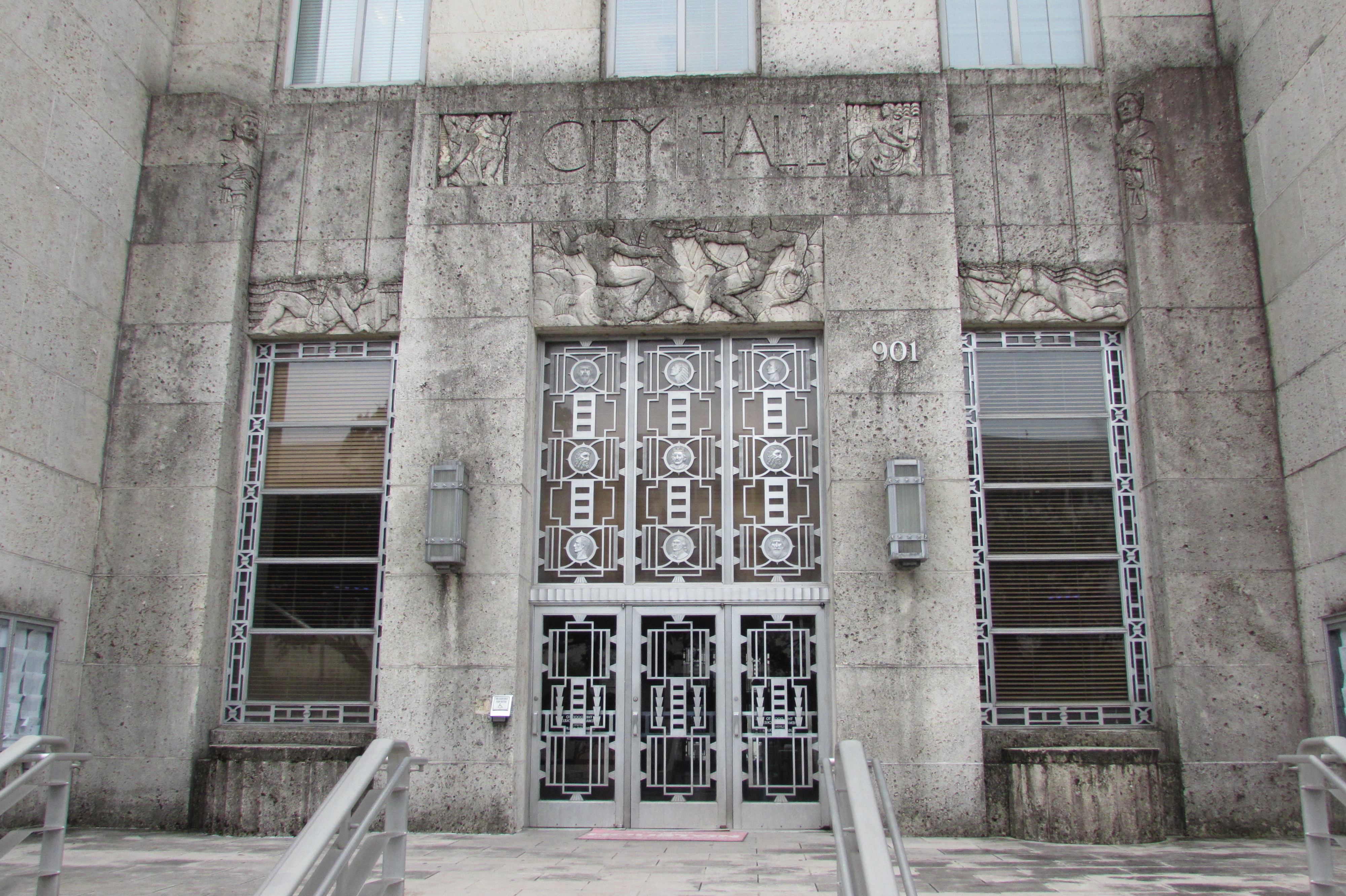 Entrance to Houston City Hall.