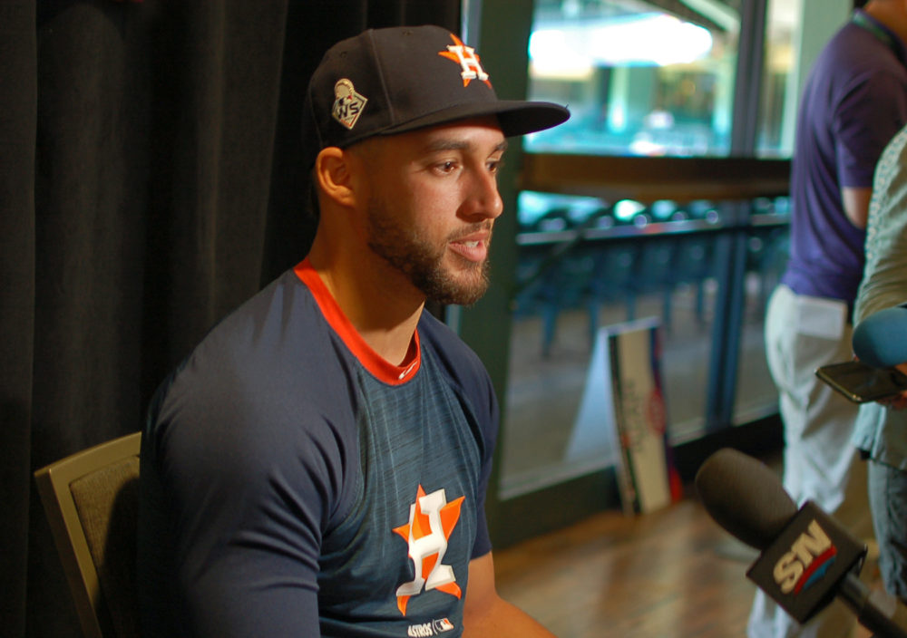 George Springer Talks to Reporters