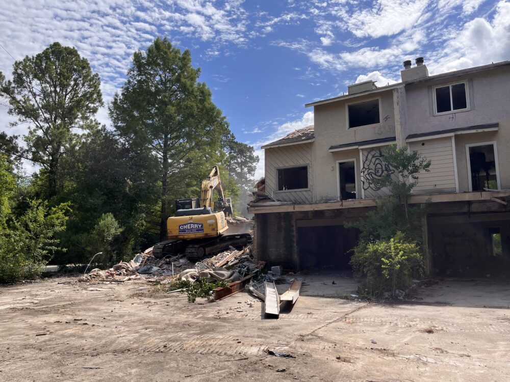 5 years after Hurricane Harvey, the last of the Forest Cove Townhomes were demolished this summer